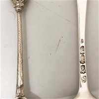 Lot 51 - German silver tablespoon, ascribed to Johann Heinrich Freiderich, Elbing; and five others.
