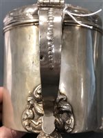 Lot 13 - Scandinavian silver tankard, marked HN conjoined, mid 18th century.