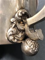 Lot 13 - Scandinavian silver tankard, marked HN conjoined, mid 18th century.