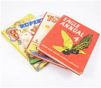 Lot 147 - Children's Annuals and books, including The Eagle, The Topper, The Victor