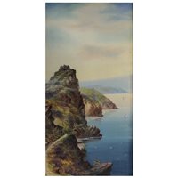 Lot 262 - G.M. Avondale, Castle Rock, Lynton, watercolour; and another by H.W. Hicks (2)
