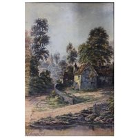 Lot 289 - Four assorted watercolours, unframed, by R Coleman, W H Groome, Rolston Gudgeon, and Reginald Goodman (4)