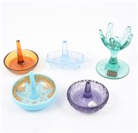 Lot 110 - A large quantity of glass ring stands and trees (approx. 45)