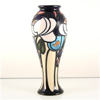 Lot 569 - A Moorcroft Pottery vase, ‘Winter at Walberswick’ designed by Emma Bossons.