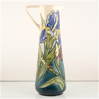 Lot 556 - A Moorcroft Pottery jug, ‘Iris’ designed by Rachel Bishop.