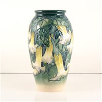 Lot 582 - A Moorcroft Pottery vase, ‘Angel’s Trumpet’, designed by Anji Davenport.