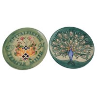 Lot 546 - Two Moorcroft Pottery year plates, ‘Peacock’ 1994; and ‘Spitalfields Temple Mills’ 1991