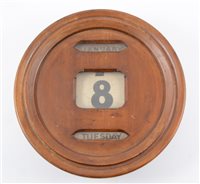 Lot 96 - Circular perpetual  wall calendar, early 20th century