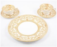 Lot 130 - Royal Worcester part tea and dinner service, "Harewood" design, ten place settings.