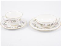 Lot 14 - Royal Worcester fine bone china tea/dinner service in the "June Garland" design.