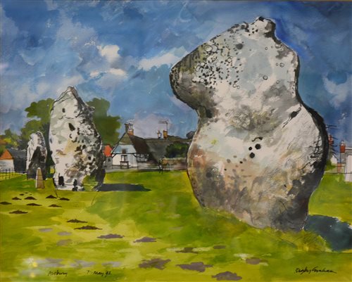 Lot 271 - Rigby Graham, Avebury, watercolour