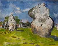 Lot 271 - Rigby Graham, Avebury, watercolour