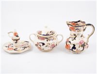 Lot 107 - Masons Mandalay table lamp, and other ceramics (1 box)