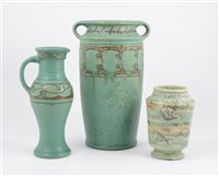 Lot 39 - A Denby Pottery 'Danesby Ware' vase, another jug, and a Shorter pottery vase