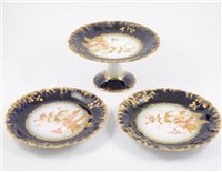 Lot 127 - A French porcelain dessert service