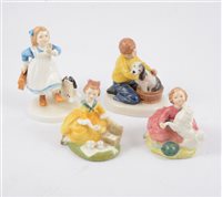 Lot 33 - A collection of Royal Doulton figurines depicting children (9)