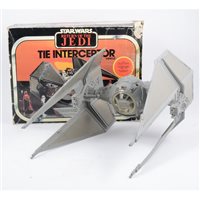 Lot 165 - Star Wars Return of the Jedi Tie Interceptor Vehicle, in original English and French box.