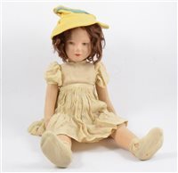 Lot 198 - A vintage Chad Valley felt doll.
