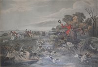 Lot 361 - After Henry Alken, Batchelor's Hall set of six hand coloured prints aquatints, ...