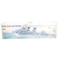 Lot 255 - Lindberg plastic model kit, "Fletcher Class" Blue Devil Destroyer, 3 foot long, boxed.