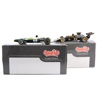 Lot 298 - Quartzo Classic Models 1:18 scale model Lotus 49 winner British G.P 67 Jim Clark and a Lotus 72D 'JPS' winner British G.P. 72 Emerson Fittipaldi, both boxed, (2).