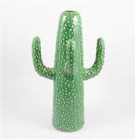 Lot 135 - A contemporary ceramic cactus, together with a printers pamphlet with woodcut of flamingoes
