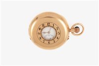 Lot 197 - W Benson London - an 18 carat yellow gold demi hunter pocket watch