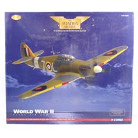 Lot 242 - Corgi Toys The Aviation Archive model AA35504 World War II Flett Air ARM Hawker Sea Hurricane 1B, no.889 Sqn. Fleet Air Arm, HMS Indomitable, Indian Queen, May 1942, 1:32 scale, boxed.