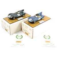 Lot 277 - Historic Replicars Replica limited edition white metal model Jaguar D-Type 1957 Lemans winner Ecurie Ecosse 169/250, and a Jaguar D-Type 1956 Le Mans winner works car 237/250