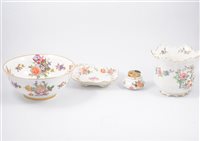 Lot 38 - Royal Worcester dessert plate, painted with orchids, 23cm, and other ornamental china.