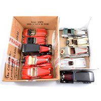 Lot 304A - Loose 1:24 scale detailed metal models by Franklin Mint, Danbury Mint and other makers, including 1935 Duesenberg SSJ, 1954 Mercedes-Benz W196R and others, (10).