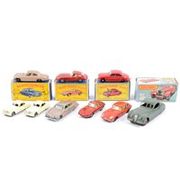 Lot 103 - Lesney Matchbox 1-75 series models no.32 E Type Jaguar, no.65 Jaguar 3.8 Sedan, no.28 Mark Ten Jaguar x2, no.47 Jaguar SS100