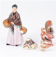 Lot 53 - A collection of Coalport cottages, Royal Crown Derby, Doulton figures, Reg Johnson