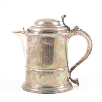 Lot 613 - George I silver tankard, maker's mark AL under a mitre, Exeter, 1725.
