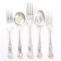Lot 166 - Canteen of King's pattern silver cutlery, William Yates Ltd, Sheffield 1969.