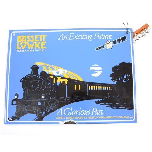 Lot 83 - Bassett-Lowke enamel sign