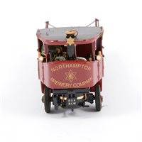 Lot 79 - Bassett-Lowke scale white metal model of the 'Northampton Brewery Company' steam wagon, 16cm.