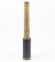 Lot 147 - A J B Dancer of Manchester seven draw brass telescope 67cm long.