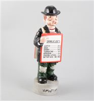 Lot 48 - Continental pottery novelty flask, 'How Dry I Am'