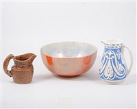 Lot 31 - Doulton Lambeth tobacco jar, Copeland jug, and other Victorian pottery