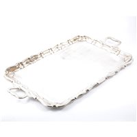 Lot 162 - Rectangular silver tea tray, Cooper Bros., Sheffield 1926