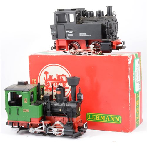 Lot 46 - LGB railways G scale 0-4-0 Tank steam locomotive in black no.2075