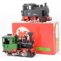 Lot 46 - LGB railways G scale 0-4-0 Tank steam locomotive in black no.2075