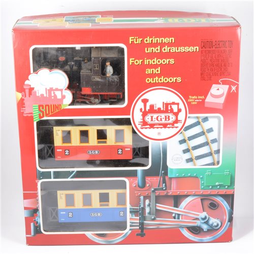 Lot 53 - LGB railways G scale passenger starter set no.78392, boxed.