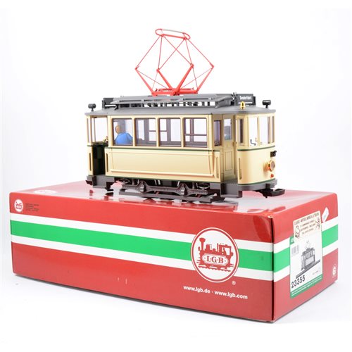 Lot 45 - LGB railways G scale Streetcar no.23355, boxed.