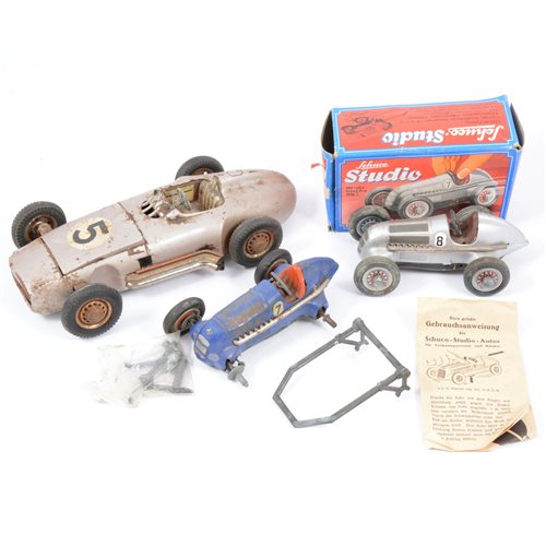 Lot 85 - A JNF and two Schuco tin-plate model racing cars (3)