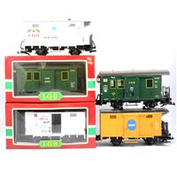 Lot 56 - LGB railways G scale rolling stock wagons