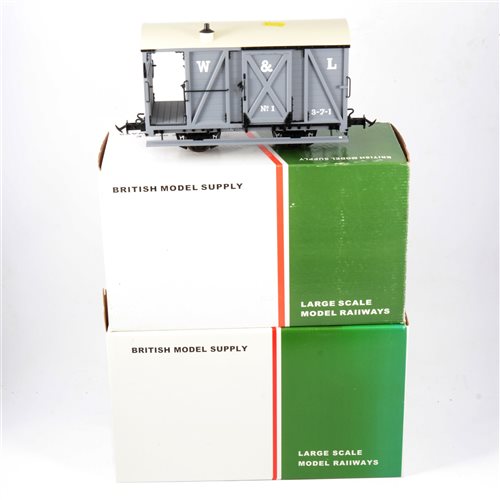 Lot 64 - BMS Accucraft UK ltd 32mm or 45mm gauge W & L brake van light grey R19-6A