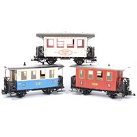 Lot 59 - Ten LGB railways G scale passenger coaches
