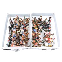 Lot 192 - delPrado white metal figures, mostly French cavalry and standing soldiers, approximately 48.